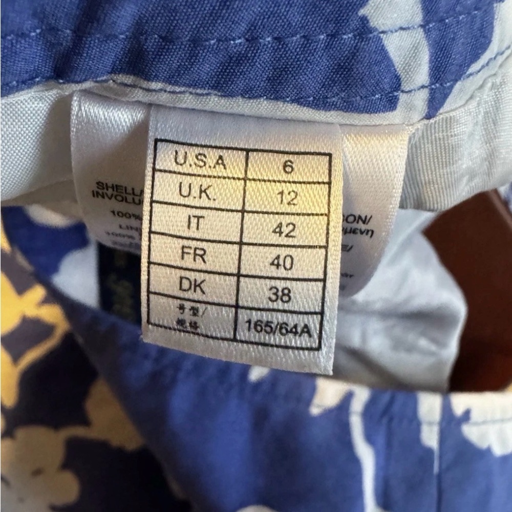 Brooks Brothers 346 Blue White Floral Pencil Skirt Preppy Summer Size 6 - Picture 6 of 6